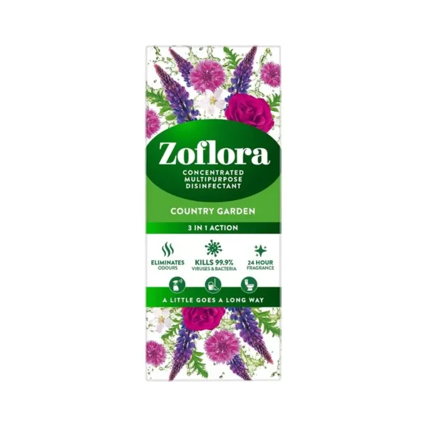 ZOFLORA 3 IN 1 ANTI BACTERIAL DISINFECT CLEANER 500ML - COUNTRY GARDEN