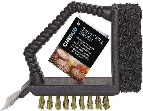 CHEF AID BBQ GRILL BRUSH HEAVY DUTY