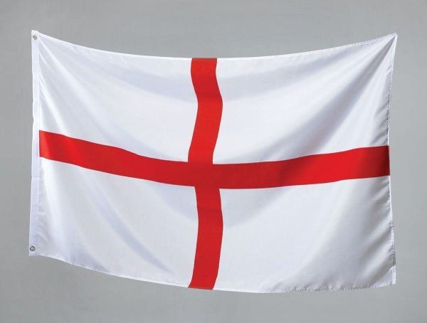 SHATCHI ENGLAND ST GEORGE FLAG WITH EYELETS 5 X 3FT