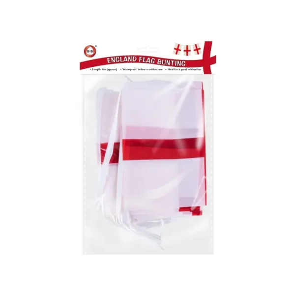 ENGLAND ST GEORGES FLAG BUNTING 6M