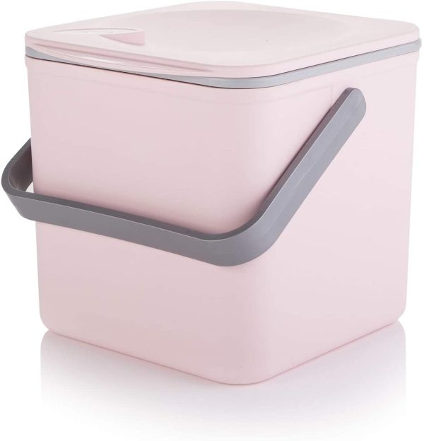 MINKY FOOD WASTE COMPOST CADDY PASTEL PINK / GREY