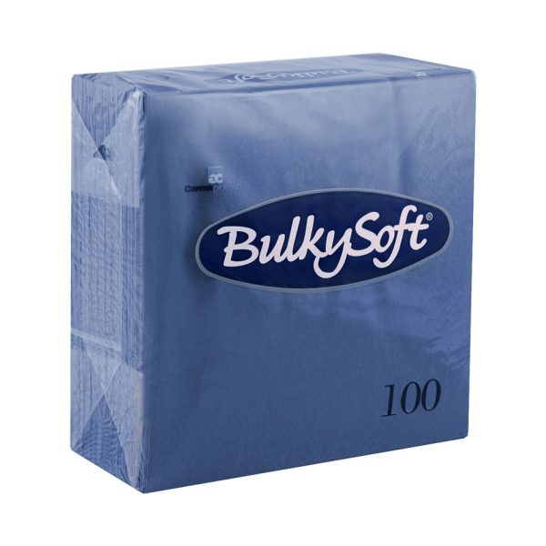 BULKY SOFT 2PLY 4 FOLD NAPKINS 40CM X 40CM PACK OF 100 - BLUE