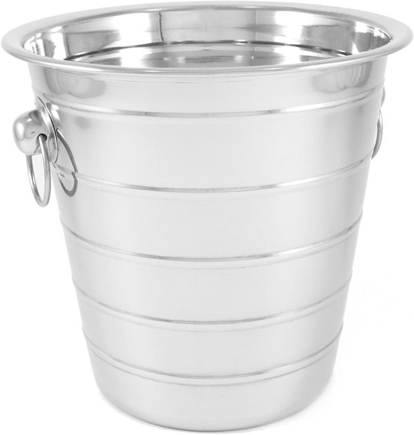 STAINLESS STEEL CHAMPAGNE BUCKETS 5 RIBBED 21CM