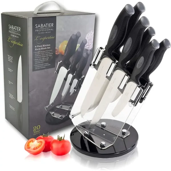 SABATIER PROFESSIONAL LAEXPERTISE 6PC REVOLVING KNIFE BLOCK SET