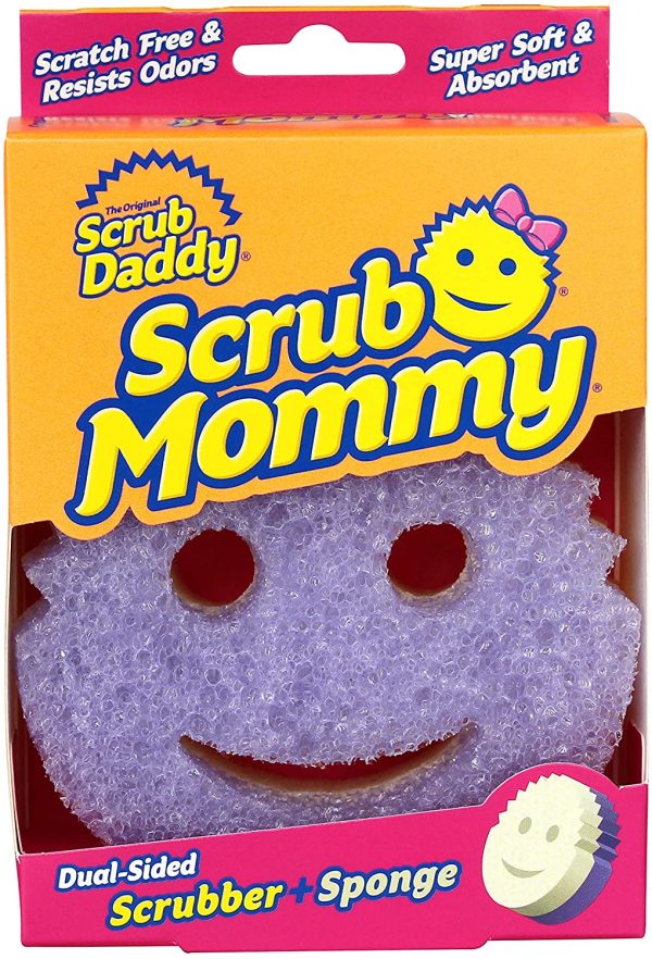 SCRUB MOMMY VIOLET DUAL SIDED SCRUBBER AND SPONGE