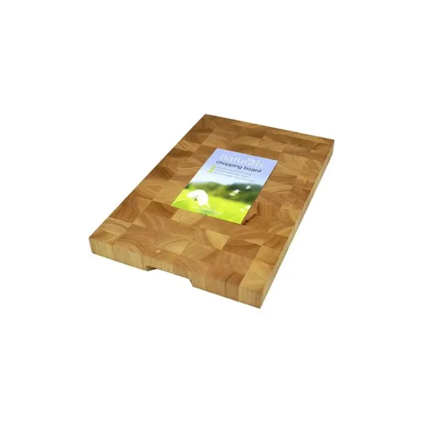 ZODIAC NATURALS WOODEN RECTANGULAR CHOPPING BOARD (END GRAIN)