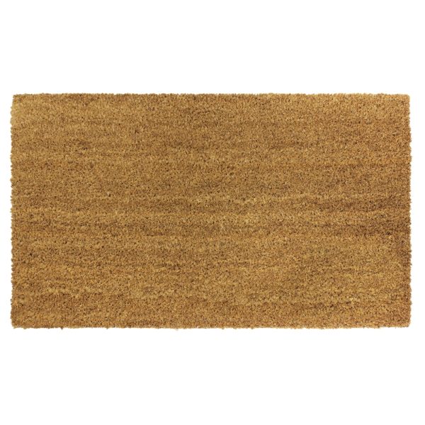 JVL PLAIN PVC COIR DOOR MAT 40CM X 60CM X 2CM