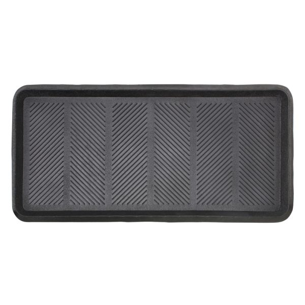 JVL MULTIFUNCTIONAL RUBBER SHOE DRIP TRAY / DOOR MAT 41CM X 81CM