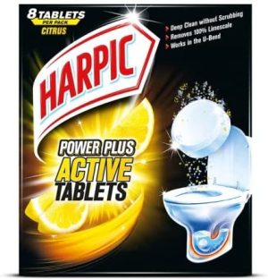 HARPIC POWERPLUS CLEANING TABLETS CITRUS PACK OF 8