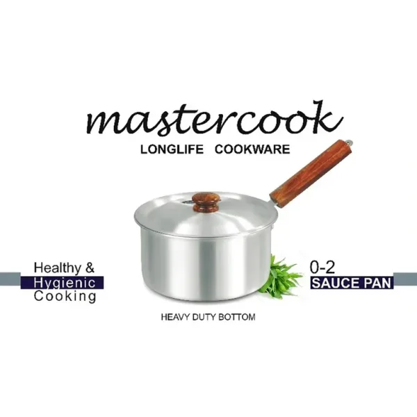 MASTERCOOK ALUMINIUM SAUCEPAN WITH WOODEN HANDLE SET 0-2 6 PCS