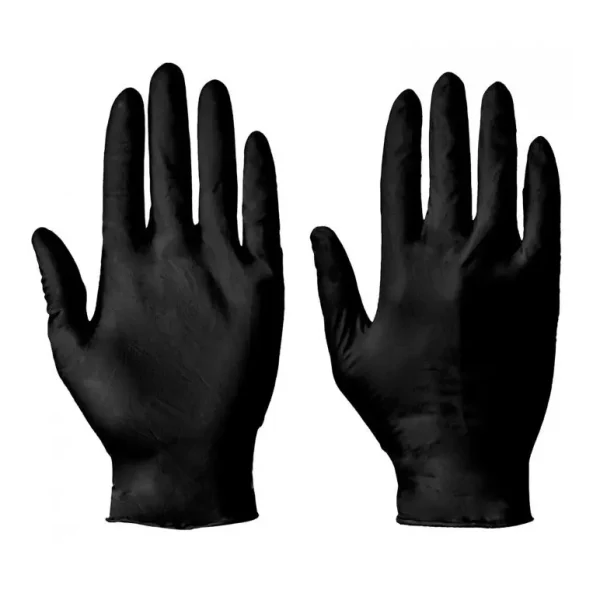 SUPERTOUCH POWDER FREE BLACK NITRILE MEDICAL GLOVES PACK OF 100 - SMALL