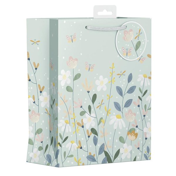 FLOWER & BUTTERFLY MEDIUM GIFT BAG