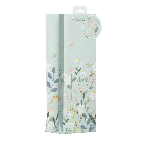 FLOWER & BUTTERFLY BOTTLE GIFT BAG