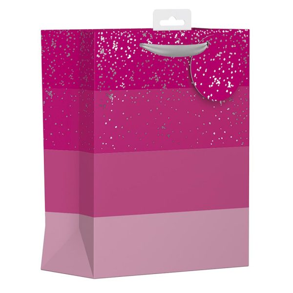 PINK STRIPE MEDIUM GIFT BAG