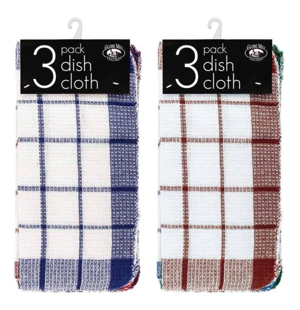 GLOBE MILL DISH CLOTH PACK OF 3