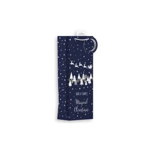 GIFT MAKER CHRISTMAS BOTTLE GIFT BAG - MIDNIGHT MAGICAL CHRISTMAS