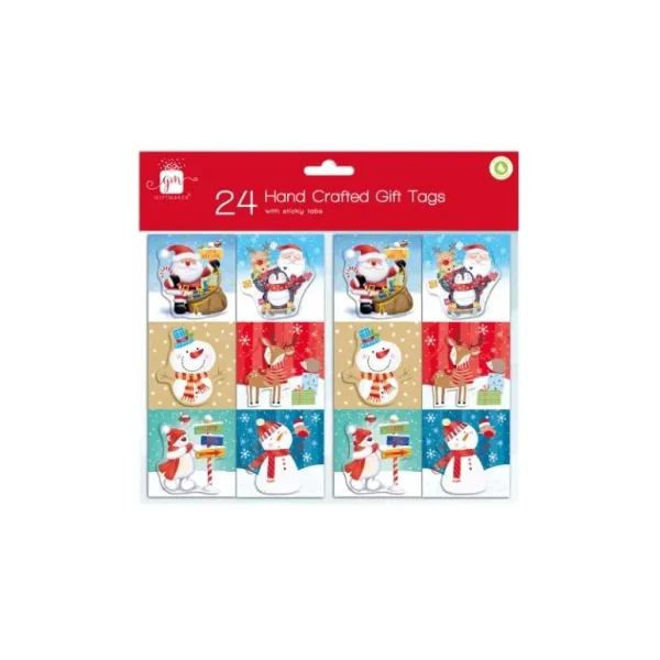 GIFTMAKER HANDCRAFTED NOVELTY CHRISTMAS GIFT TAGS PACK OF 24