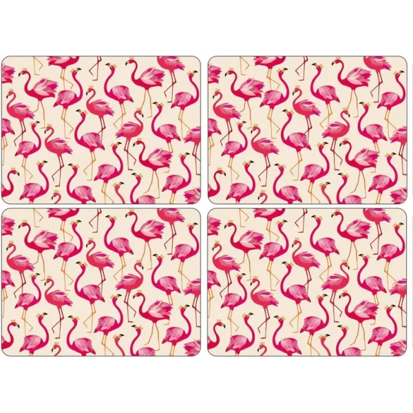 SARA MILLER FLAMINGO PLACEMAT PACK OF 4