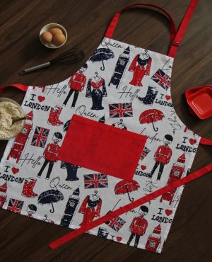 HIGHLANDS KITCHEN / COOKING COTTON APRON 70CM X 80CM - LONDON