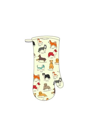 HIGHLANDS COTTON SINGLE OVEN MITT / GLOVE - DOG FAITHFULL FRIEND