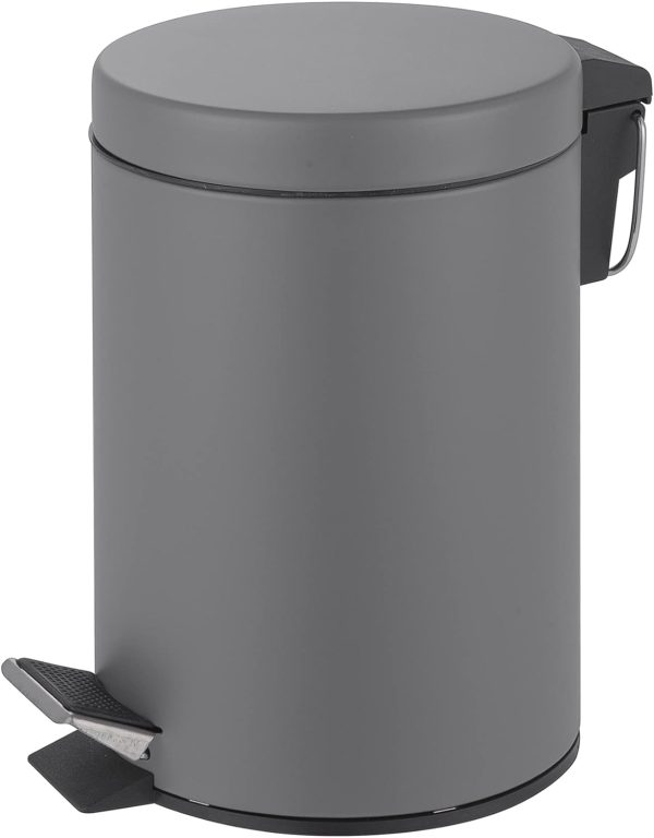 ANZ GREY PEDAL BIN 3 LTR