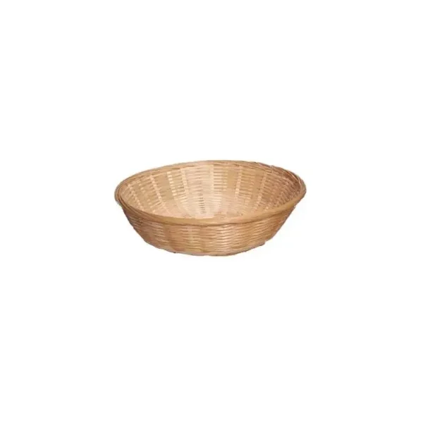 BAMBOO WICKER ROUND BREAD BASKET 14" / 35CM