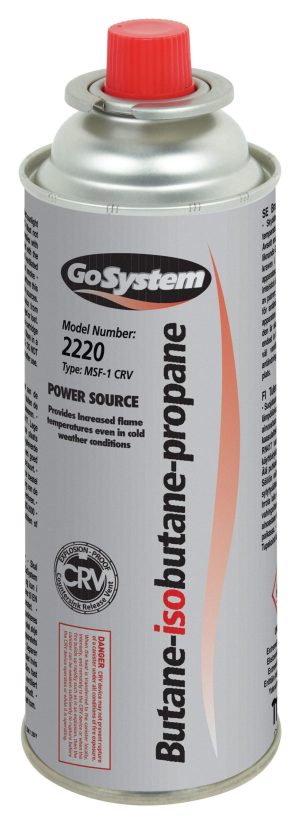 PACK OF 4 GOSYSTEM BUTANE ISOBUTANE PROPANE GAS CARTRIDGE 220G