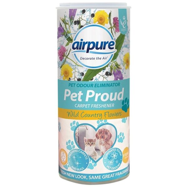 AIRPURE PET PROUD CARPET FRESHENER WILD COUNTRY FLOWERS 350G