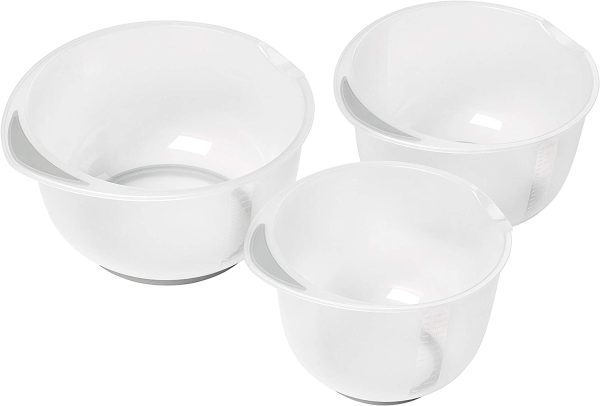 CHEFAID NON SLIP BASE MIXING BOWL SET PACK OF 3 (1.5L - 2L - 2.5L)