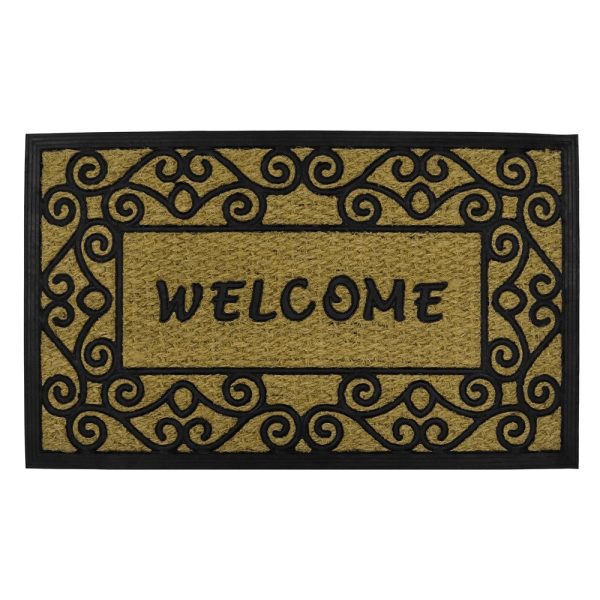 JVL WOVEN TUFFSCRAPE SCRAPER DOOR MAT 45CM X 75CM - WELCOME