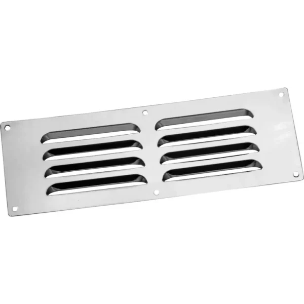 MAP CHROMED STAINLESS STEEL LOUVRE VENT 9 INCH X 3 INCH