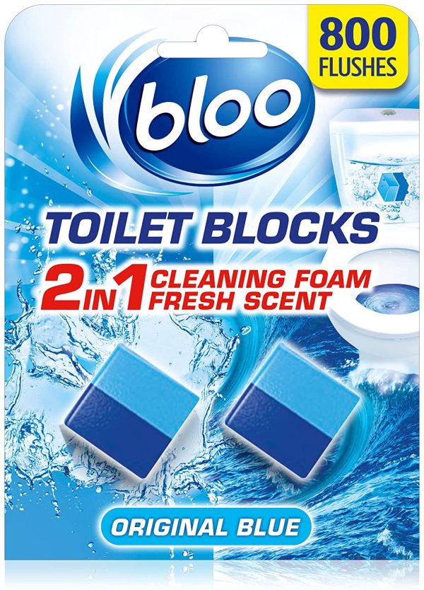 BLOO 2 IN 1 ORIGINAL TOILET BLOCKS 50G PACK OF 2