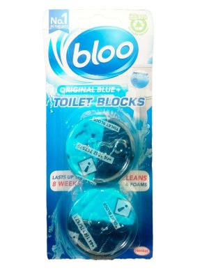 BLOO ORIGINAL BLUE+ TOILET BLOCKS 48G PACK OF 2