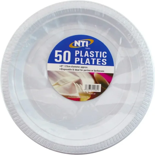 PRIMA PLASTIC PLATES 9" / 23CM PACK OF 50