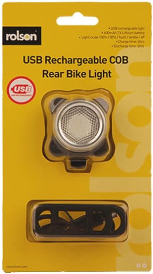 ROLSON RECHARGEABLE RED REAR BIKE LIGHT