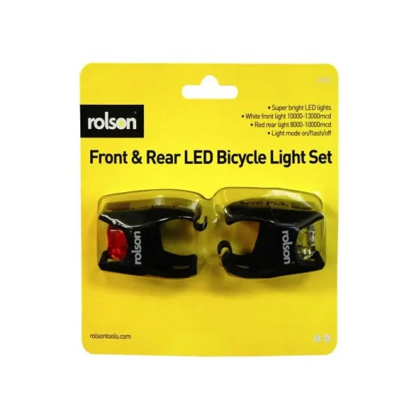 ROLSON BIKE LIGHT SET 2/PK (FRONT & REAR)