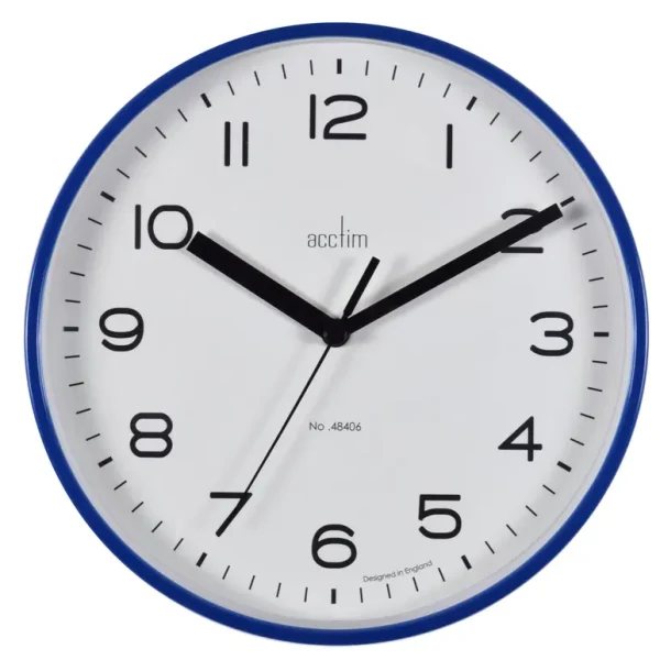 ACCTIM RUNWELL ROUND WALL CLOCK MIDNIGHT BLUE 20CM