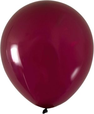 FANTASIA 12 INCH LATEX SHINY BURGUNDY BALLOONS PACK OF 15
