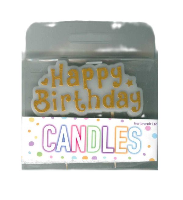 HAPPY BIRTHDAY GOLD CANDLE