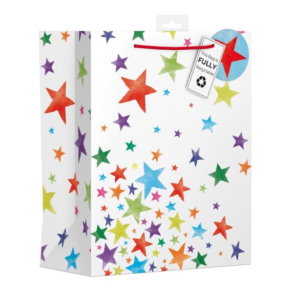 GIFTMAKER BRIGHTS STARS LARGE GIFT BAGS APX 36 X 28 CM