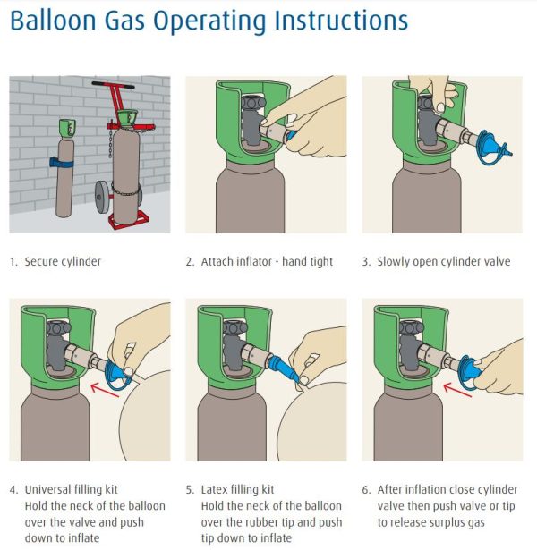 HELIUM BALLOON GAS CYLINDER SIZE V (1.81M3)