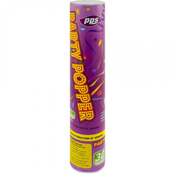 PPS COLOUR CONFETTI CANNON PARTY POPPERS 30CM