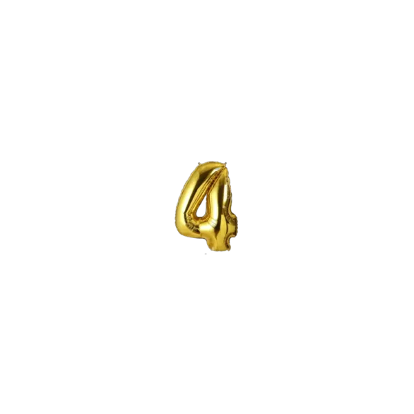 GSD GIANT STANDING FOIL NUMBER 4 BALLOON 86CM - GOLD