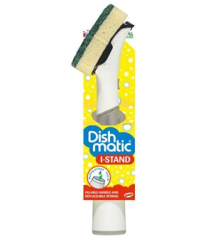 DISHMATIC I-STAND FILLABLE WASHING UP HANDLE WITH SPONGE