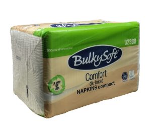 BULKY SOFT 1PLY WHITE NAPKINS 30CM X 30CM 500/PK