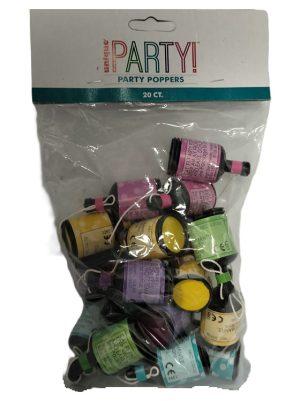 UNIQUE PARTY POPPERS PACK OF 20