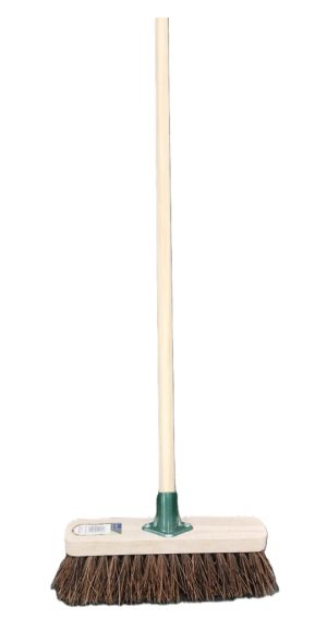 CHARLES BENTLEY STIFF BASSINE BROOM 11.4" WITH WOODEN HANDLE