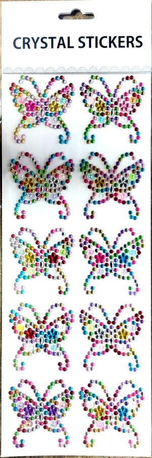 ASSORTED CRYSTAL ART BUTERFLY STICKERS