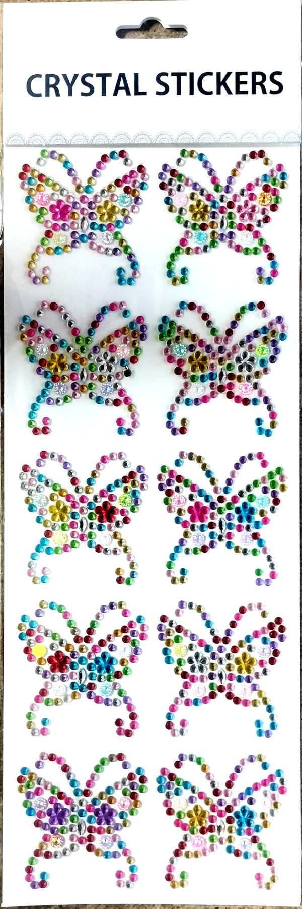 ASSORTED CRYSTAL ART BUTERFLY STICKERS