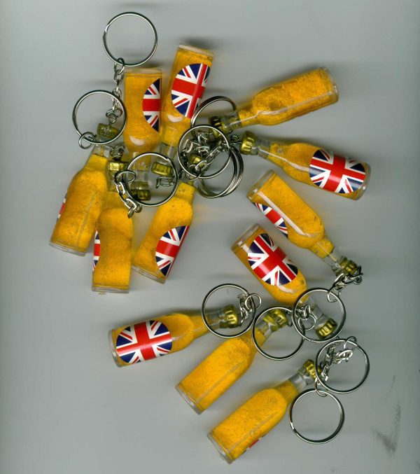 UNION JACK BEER BOTTLE KEYRING Pack Of 12